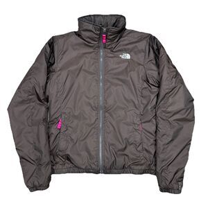 North Face Women's Nylon Brown Puffer Jacket Full Zip Size Small